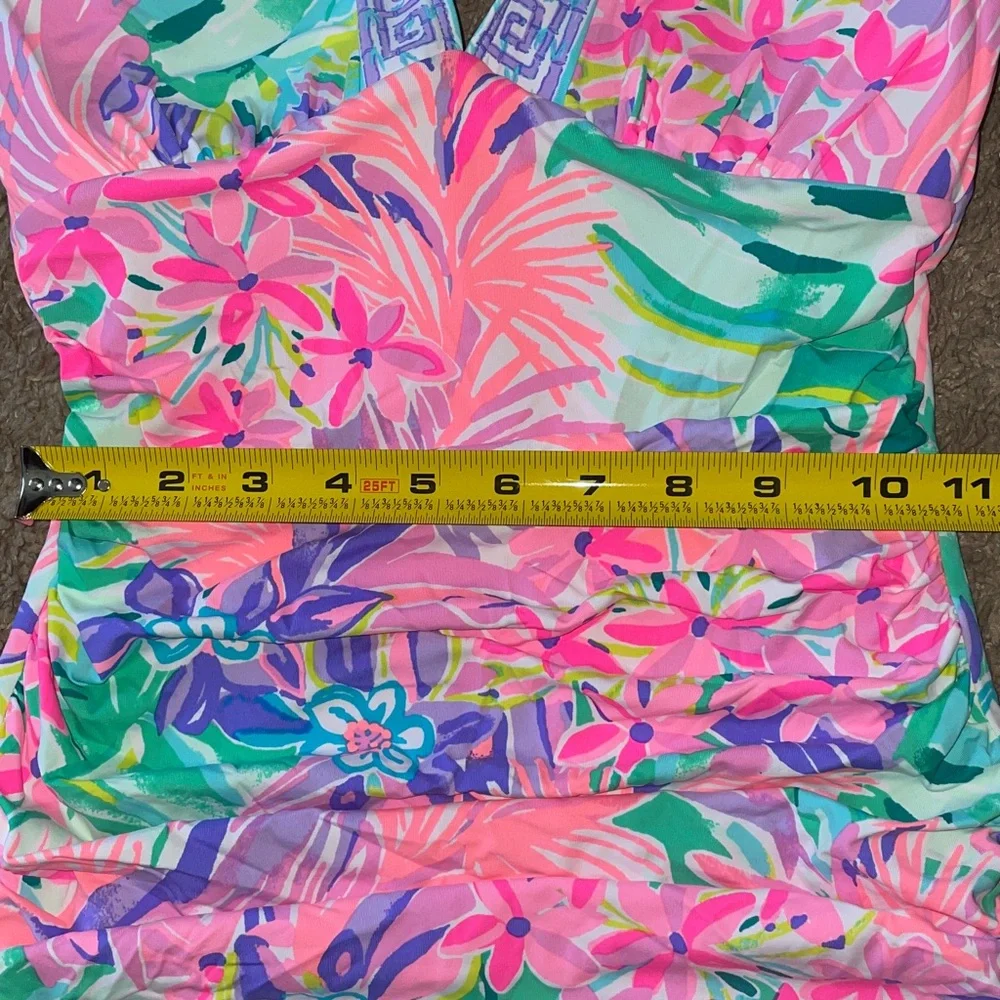 Lilly Pulitzer Bliss Halter Tankini in Pastel Pink Blue Floral - Picture 9 of 12